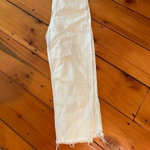 Madewell light blue/white  wide legged jean